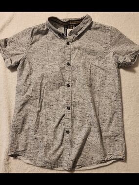 Denim & Flower Ricky Singh Button Down Shirt Short Sleeve Collar Sz 11/12